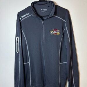 Columbia Golf Cleveland Cavaliers 1/4 Zip Logo Pullover Gray Long Sleeve M